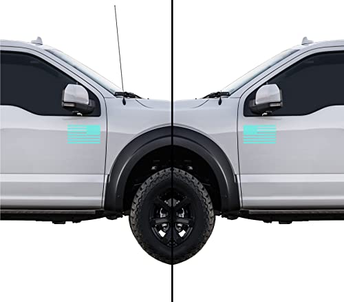 Image of American US Flag [Pick Color /Size] Vinyl Decal Sticker for Laptop /Car /Truck /Window /Bumper (10in Subdued Pair, Matte Tiffany Blue)