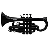 Tromba Pro Professional Plastic Bb Cornet, Black