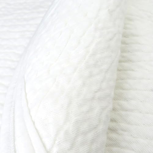 Image of HonestBaby Matelasse Reversible Receiving Blanket 100% Organic Cotton for Baby Boys, Girls, White, One Size