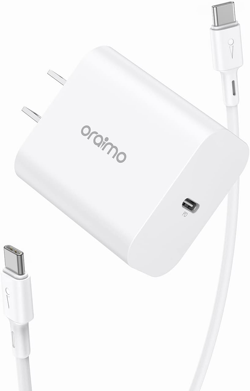 oraimo 20W USB C Charger and Cable for iPad Pro, iPad Air, Google Pixel