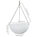LA Jolie Muse Hanging Planters for Indoor Plants - Flower Pots Outdoor 9.84 inch Garden Planters and Pots,Speckled White Set of 2