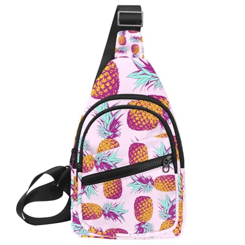 Sac à bandoulière homme rose ananas pour vos sorties d'été