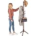 High-Grade Wooden Tree Coat Rack Stand, 6 Hooks - Super Easy Assembly NO Tools Required - 3 Adjustable Sizes Free Standing Coat Rack, Hallway/Entryway Coat Hanger Stand for Clothes, Suits, Accessories