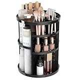 Jiavarry Rotating Makeup Organizer for Vanity, 360 Spinning Skincare Organizers with Adjustable Trays, Make Up Desk Storage Carousel Rack, Cosmetic Display Cases for Dresser Bathroom Countertop