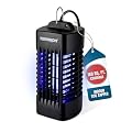 Flowtron Indoor Bug Zapper (Black) - 1000V Electric Insect Killer with UV Light - 160 Sq Ft Coverage - Plug-in Fly & Mosquito Trap for Bedroom, Kitchen & Office