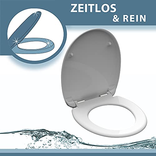 SCHÜTTE weiß Sitz aus Duroplast, Toilettensitz passend für alle handelsüblichen WC-Becken, Toilettendeckel 82000 - Image 7