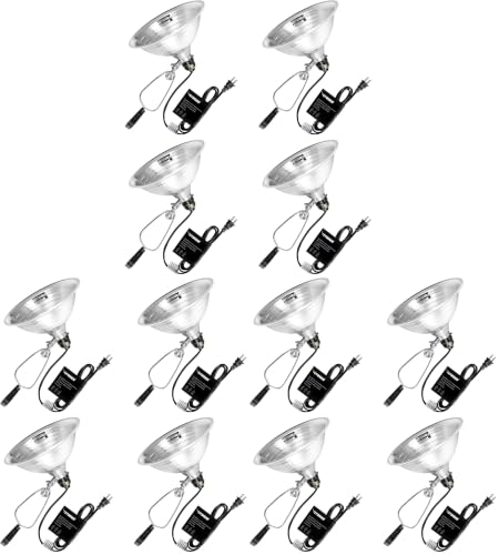 Image of VIVOSUN 12 Pack Clamp Lamp Light with Detachable 8.5 Inch Aluminum Reflector