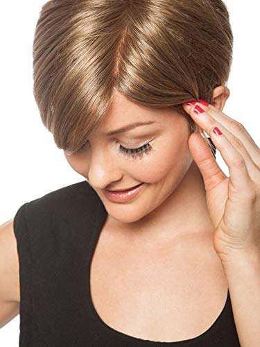 Miniatura 8 de Peluca Kris  Peluca Envy de 4.0in corto Chic Flirty Retro Pixie sintético monofilamento parte larga lateral Swept brazaletes pelo natural Peluca