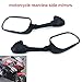 Specchietti retrovisori Laterali Moto integrati per Yamaha YZF R6 YZF-R6 1998-2005 YZF R6S YZF-R6S 2006-2008 YZF R1 YZF-R1 2000-2001 Sport Bike con 2 Pezzi di plastica Specchio Nero