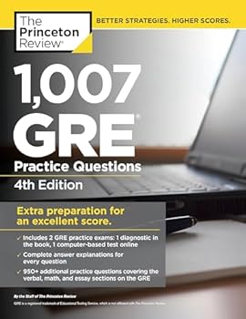 Paperback 1,007 GRE Practice Questions, 4th Edition (Graduate School Test Preparation) Book