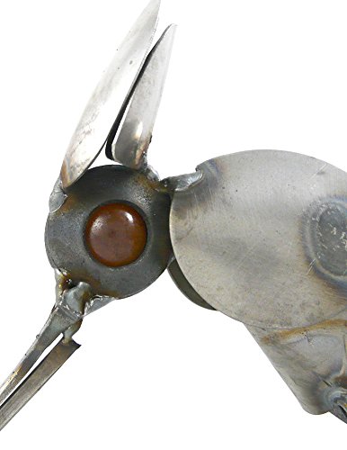 Yardbirds Industrial Garden Woodpecker - American Made Recycled Metal Outdoor Wall Sculpture, 11.5" #TOP3