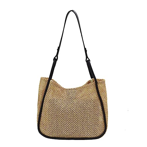 Sac à main en paille grande capacité cabas plage fourre-tout bohème