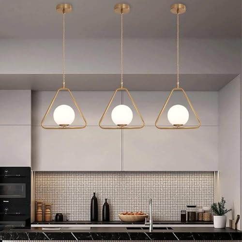 Lámpara colgante de mesita de noche moderna y minimalista con bola de cristal para sala de estar 4