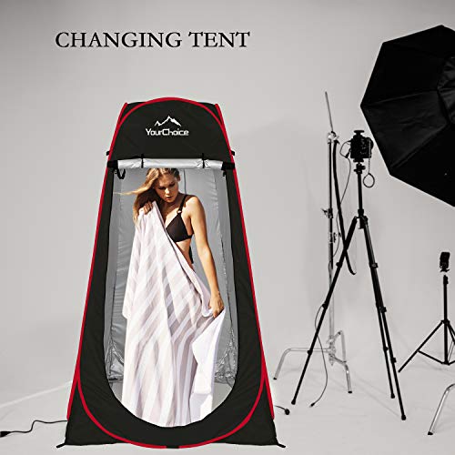 Image of Your Choice Pop Up Shower Tent 47.2 inch Wx74.8 /82.7 inch H Privacy Changing Tent | Waterproof Silver Coating Portable Shelter with Carry Bag for Camping, Beach, RV, Hiking, Fishing