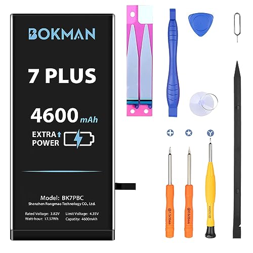 bokman Batería para iPhone 7 Plus 4700mAh, Batería de Polímero de Iones de Litio de Alta...