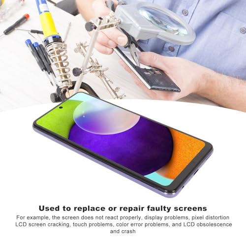 Rankomu ersättningsskärm för Samsung Galaxy A52 med verktyg, lila