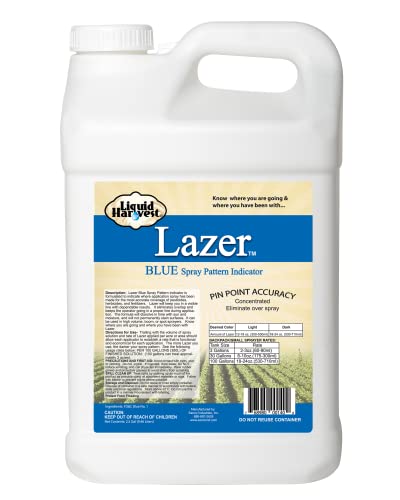 Image of Liquid Harvest Lazer Blue Concentrated Spray Pattern Indicator - 2.5 Gallon- Perfect Weed Spray Dye, Herbicide Dye, Fertilizer Marking Dye, Turf Mark and Blue Herbicide Marker