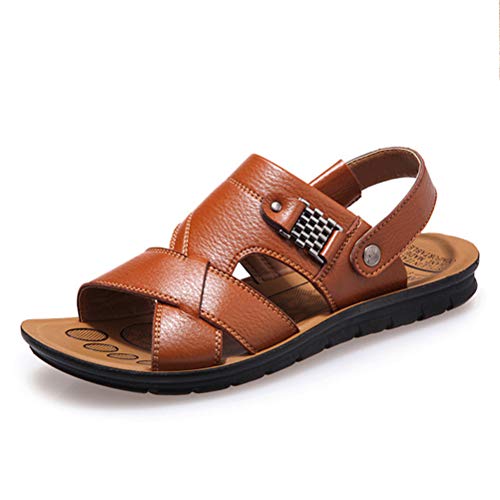 WILTENA Men's Summer Sandals Genuine Leather Sport Open Toes Sandals Male Casual Beach Walking Slippers
