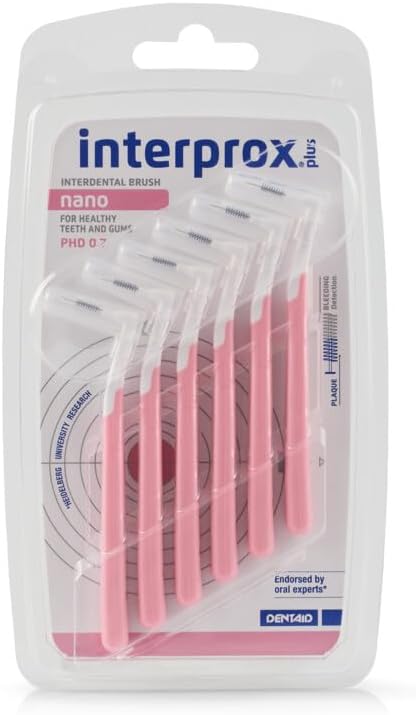 0.38 mm Pink Plus Interproximal Brush Nano - Pack of 6