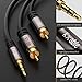 3.5mm to RCA Cable 25FT, 2 Male RCA to Aux Stereo Audio Adapter, Hi-Fi Sound Auxiliary RCA Y Splitter Cord, Shielded 1/8 to 2RCA Cable for Headphone, MP3, Tablet, Speaker, HDTV, Phone and More