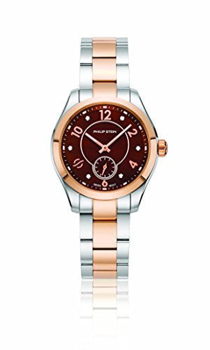 Philip Stein Women's Traveler Swiss-Quartz Watch with Two-Tone-Stainless-Steel Strap, 8 (Model: 91TRG-DCHMOP-SSTRG)