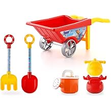 Super Wings Beach Toys Sand Toys Playset - Beach Toys for Kids Age 3-5 - Sandbox Toy 6 Pieces Including Shovel, Rake, Watering Can, Sand Bucket and 2 Molds