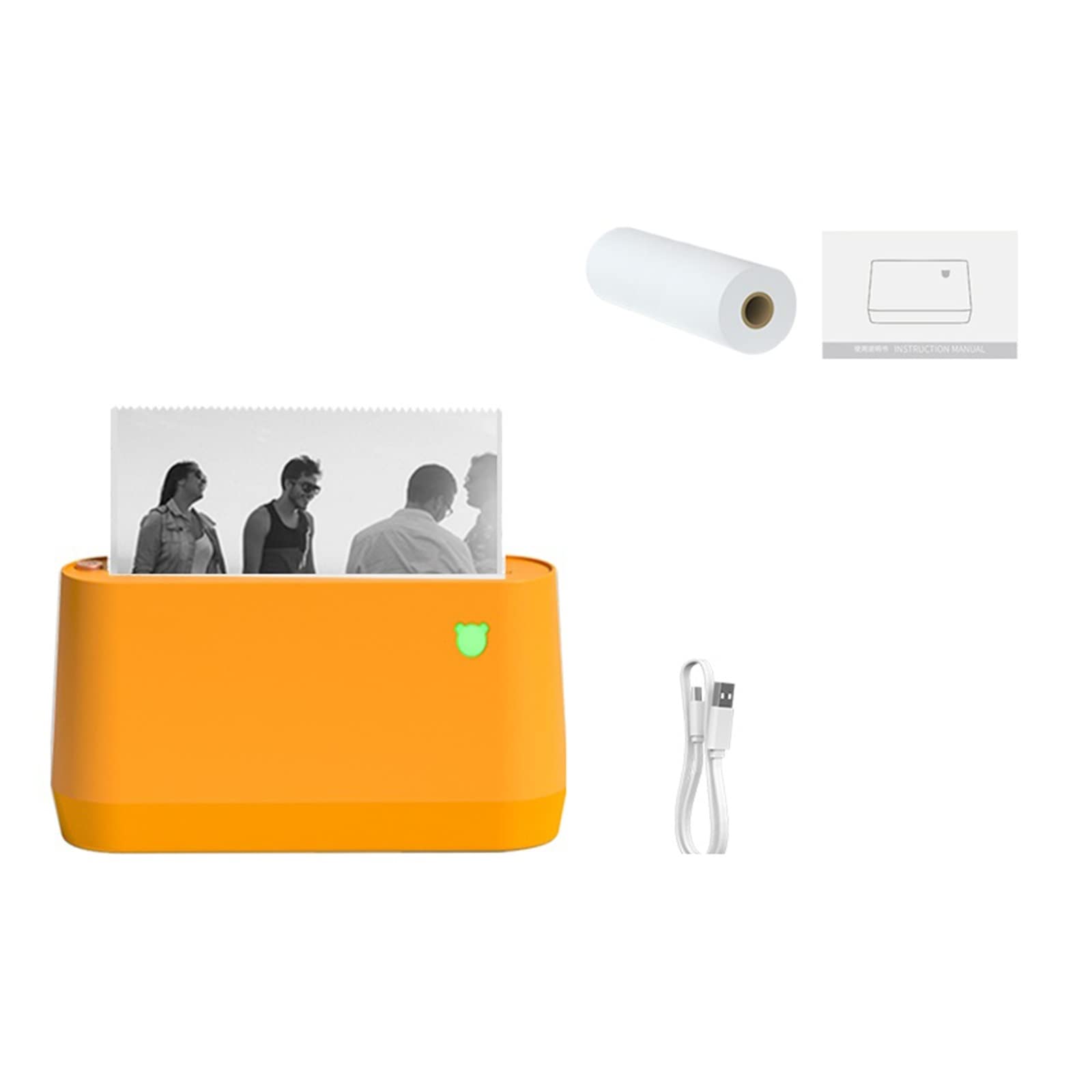 YHNNH Stampante fotografica portatile wireless Bluetooth(OR A9s Max 203DPI)