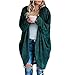 Chaqueta de punto Abrigo de gran tamaño suelto suéter largo femenino, forro polar verde con licencia oficial de star wars silent one crew., 3X-Large