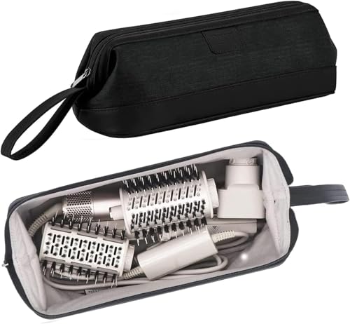 BUBM Tragbare Reise-Aufbewahrungstasche, kompatibel mit Dyson Supersonic Haartrockner/Airwrap Styler/Dyson Corrale Haarglätter, Schwarz