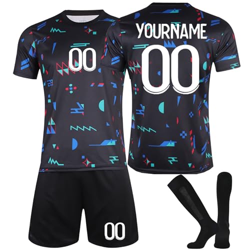 Camiseta Fútbol Portugal 24/25/26 Personalizadas Nombre Número para Hombres Niño, equipación Fútbol DIY con Conjunto Top Pantalón Corto y Calcetines Regalo de Fútbol
