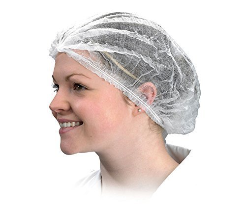 Disposable Hair Net Non-Woven Head Bouffant, Kitchen Hygiene Hair Protective Cap, Shower Hair Cap, Make Up Hair Cover , Cleaning Disinfecting Hair Mask, Non Medical Hair Cap (100 Net) #TOP2