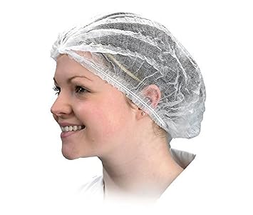 Disposable Hair Net Non-Woven Head Bouffant, Kitchen Hygiene Hair Protective Cap, Shower Hair Cap, Make up Hair Cover, Cleaning Disinfecting Hair Mask, Non Medical Hair Cap (100 net)