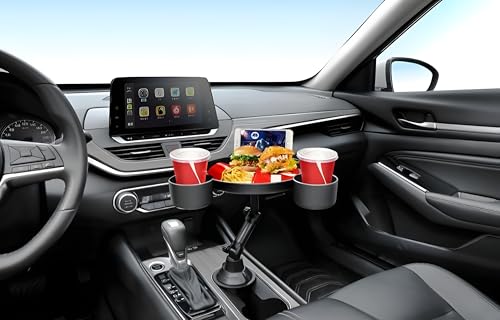 Portavasos Expansor Ajustable para Auto con Bandeja Rotativa miniatura 2
