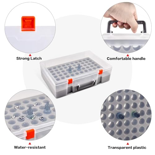 Image of Alcohol Ink Storage Case and Paint Carrying Organizer, Miniature Holder Fits 77pcs Bottles of Alcohols Inks, Paints Set and Dynamic Tattoo Ink with Foam Insert. Multiple-use Travel Container(Box Only)