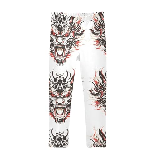 Girls Leggings Dragon Face Roaring Toddler Girls Clothes Leggings for Girls Toddler Girls Leggings 3-4T