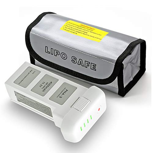 ExpertPower 15.2V 4500mAh Replacement Battery + Battery Safe Bag for DJI Phantom 3 Drones, DJI Phantom 3 SE, DJI Phantom 3 Professional, DJI Phantom 3 Advanced, DJI Phantom 3 Standard