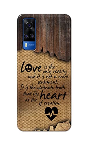 Image of PRINTFIDAA Love is The Only Reality and It is Not Mere Sentiment Printed Designer Hard Case for Vivo Y51 / Vivo Y51A Back Cover -(e) RPM1010
