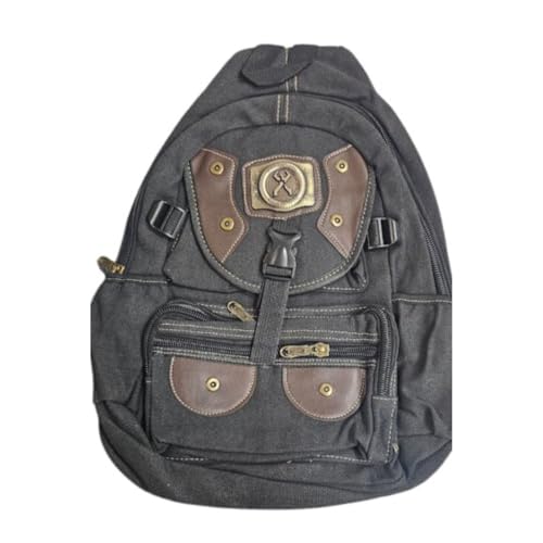 Mochila Lona Estilosa Resistente E Confortavel Escolar Preta (Preta)