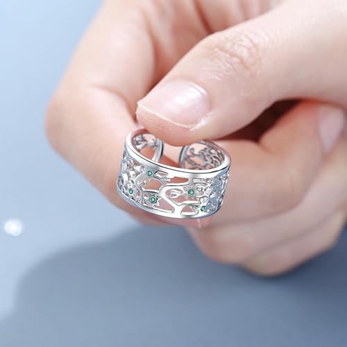 Bague ouverte ajustable en cuivre plaqué or, finis les problèmes de taille - 4