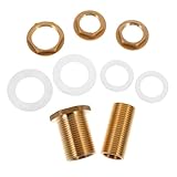 FUNOMOCYA 2Stücke Wassertankadapter Anpassungsfähiger für Aquarien und Pools Hochwertige Kupferhahnverbindung mit Außengewinde und Innengewinde Langlebig