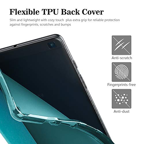 Procase Galaxy Tab A 8.0 2019 Case T290 T295, Soft Slim Trifold Stand Folio Case With Flexible Tpu Translucent Frosted Back Cover For 8.0 Inch Galaxy Tab A 2019 Sm-T290 Sm-T295 -Teal #TOP4