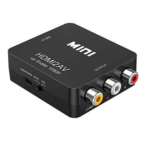 HDMI to AV �ϊ��R���o�[�^�[ HDMI to RCA �ϊ� HDMI to CVBS AV �ϊ��P�[�u�� TV/Xbox/PC/DVD/Blu-ray Player/PAL/NTSC �e���r �Ή������]�� USB���d�P�[�u���t��