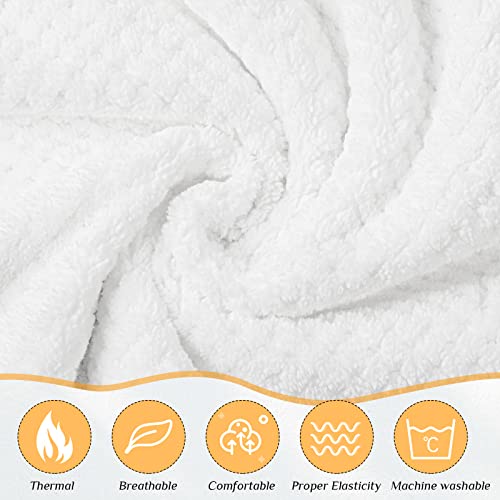 Tigeen 4 Pcs Spa Wrap Towel Wrap for Women Spa Robe with Adjustable Closure Elastic Top Lightweight Wraps for Bath Shower(M,White)3