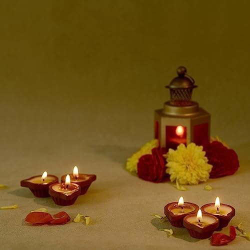 Image of Welburn Veda&Co Pure Cow Ghee Diya 90 pcs for Puja & Diwali Decoration | Upto 50-55 Burn time | Smoke Free | Diyas for Pooja Havans & Religious Rituals,Festivals | Ready to use
