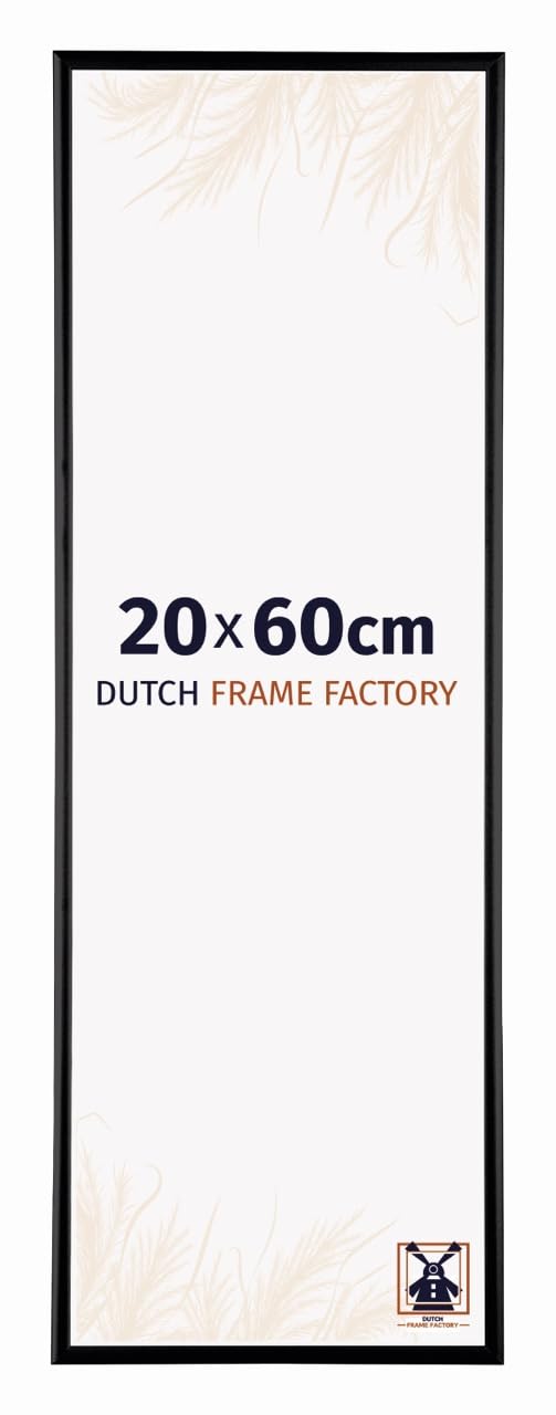 Dutch Frame Factory - Picture frame 20x60 cm Black High Gloss - Aluminium
