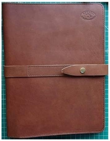 Leather Portfolio-Groomsmen gift-Notebook-Tablet Cover.Promotion,Graduation,Birthday (Walnut)