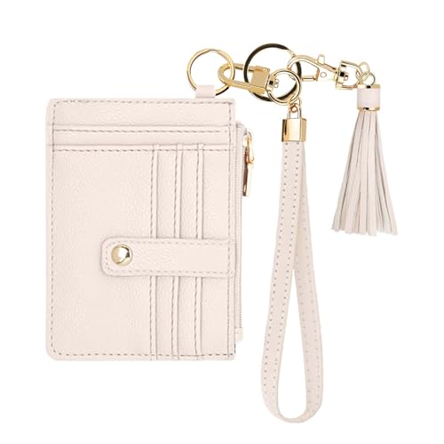 Winnow Small Wallets Woman RFID Leather Credit Card Case Holder Wristlet Wallets for Women Slim Wristlet Keychain Wallet