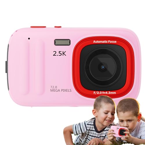 Fruusv Digital Camera Photography & Video, 72MP Portable Kids Camera, Compact Professional with HD Recording, Rechargeable Travel, For Birthday & Holiday, 11.2x2.6x6.5cm