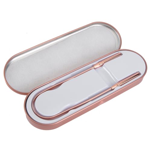 DIYEAH Strumento la Pulizia Orale in Rame Massiccio, Raschietto e Spazzola per Lingua Resistente, Puliscilingua per Alito Fresco e Uso Quotidiano