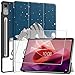 Produktbild Hülle für Lenovo Tab P12 12.7 inches Tablette Case Cover+1 Stücks Schutzglas Schutzfolie,Ultra Schlank Superleicht Dreifach Falt Klapp Schutzhülle Case mit Auto Schlaf/Wach Funktion - Good Night